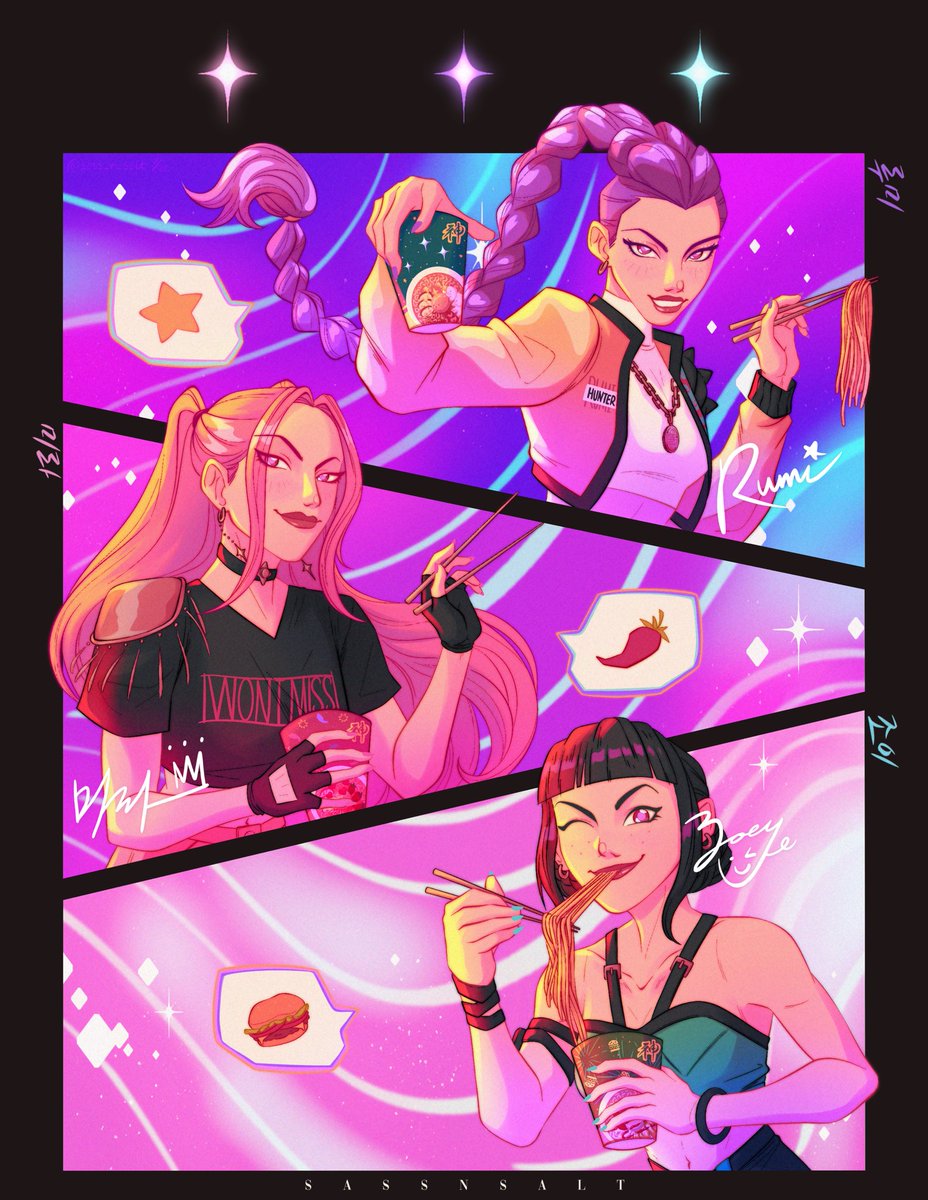 SassN_Salt's tweet image. ramyeon time 🍜
desperately need those ramyeon cups to actually exist irl it would fix something in me i think 🙂↕️
#KPOPDEMONHUNTERS #kpopdemonhuntersfanart #kpdh