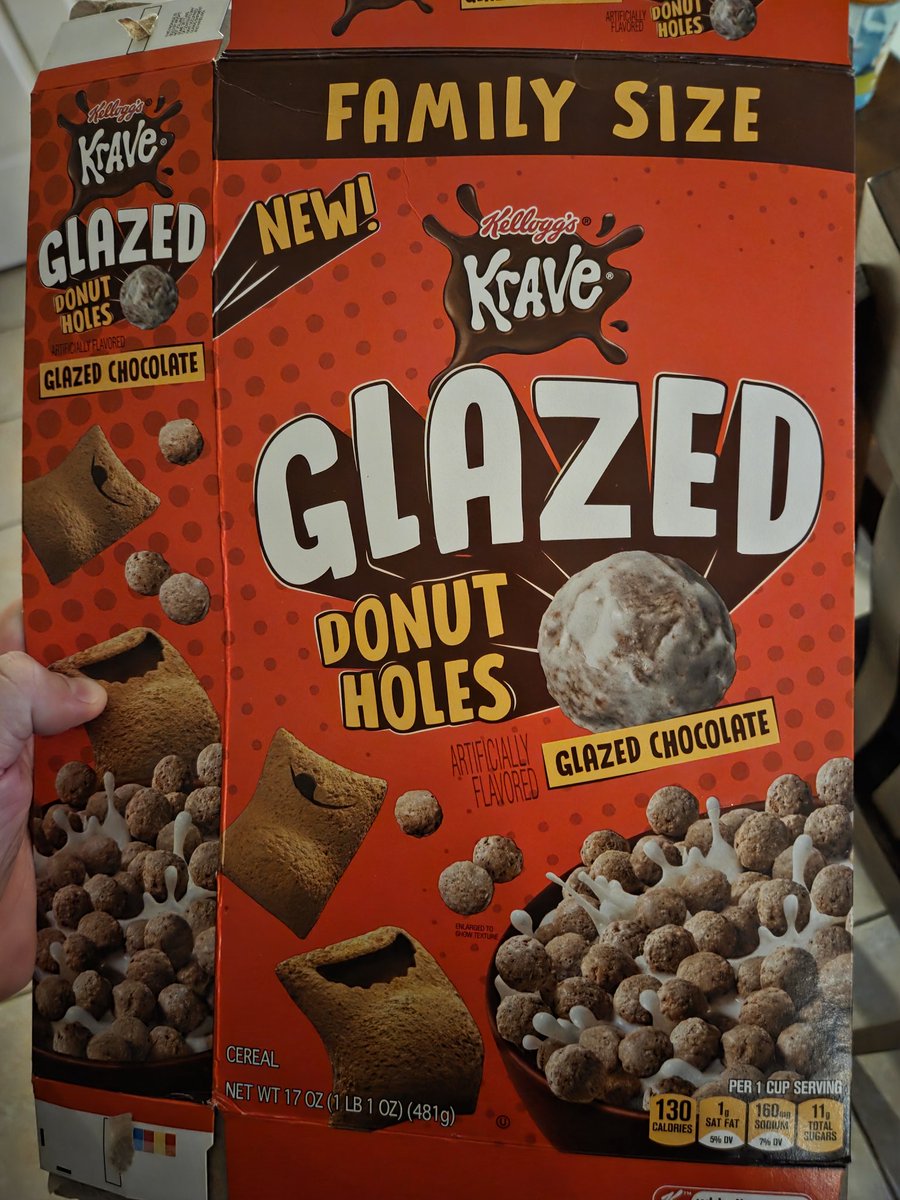 KarstenTreu's tweet photo. @KelloggsUS just tried this and threw out the whole box. This is gross. Also nothing like Krave, so it's misleading too. And it smells sickeningly bad. Please scrap it. 👎👎👎 https://t.co/2YG1WStUZn