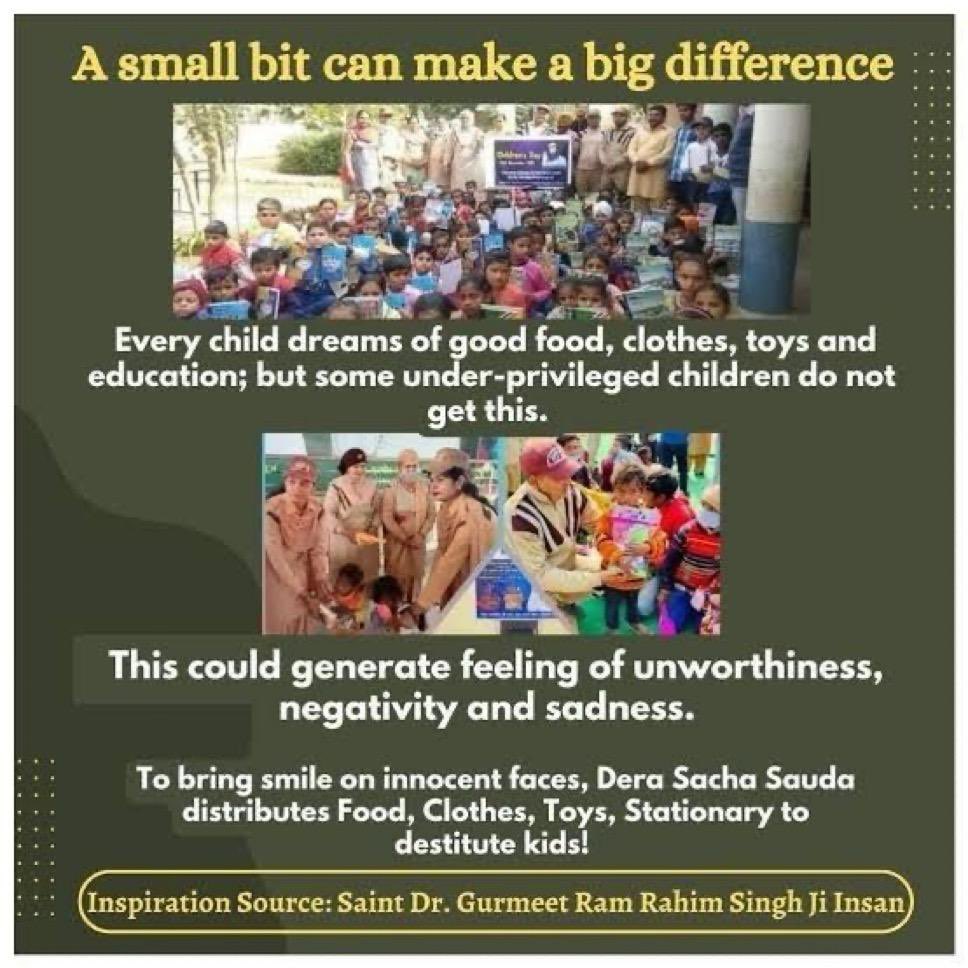 JasdeepInsan's tweet photo. Some kids are deprived of fundamental needs of life what make them feel hopeless , worthless and depressed. For their better future, Saint MSG has started new initiative called #SmileOnInnocentFaces 

ज्ञान का उपहार: जरूरतमंद बच्चों को स्टेशनरी देकर की मदद https://t.co/uXgjHQ47lM https://t.co/9235bXqBZY