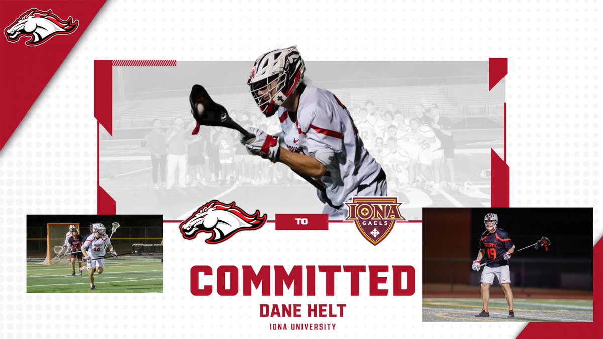 COMMITMENT / Rising senior Dane Helt has committed to attend school and play lacrosse at Iona University. He is the eighth Bronco from the Class of 2026 to make a commitment and the third from the lacrosse program.