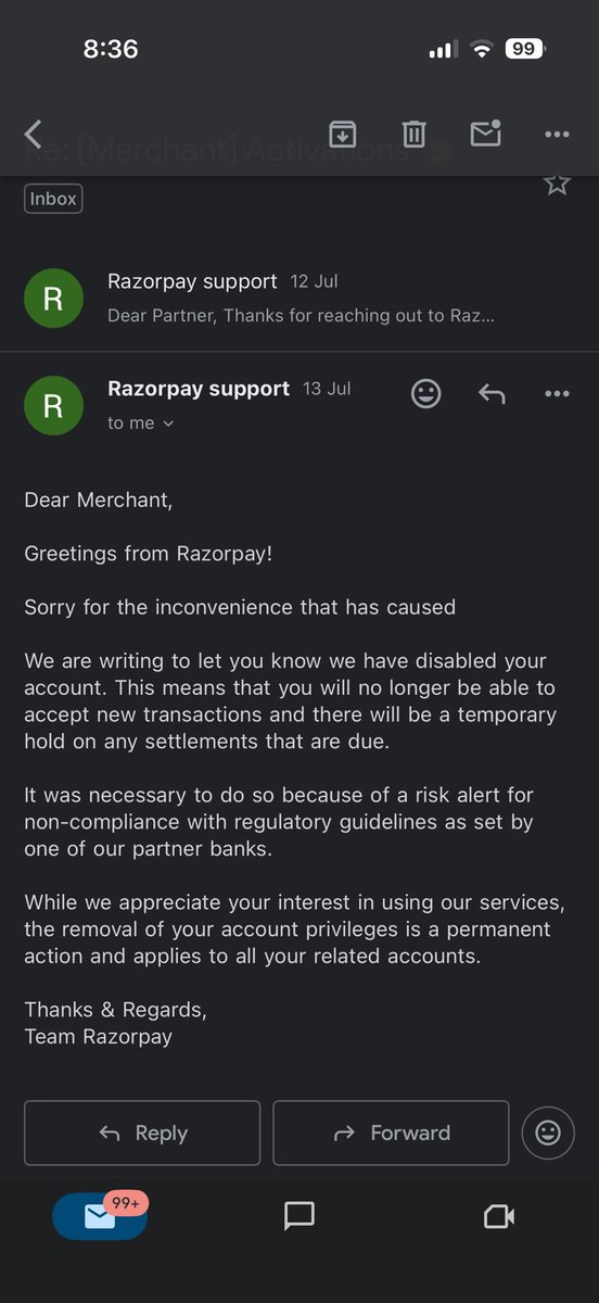 _codewithabhi's tweet image. @RazorpaySupport My account has been permanently disabled citing “risk alert” and “non-compliance,” but I haven’t received any clear reason or chance to resolve it. Kindly let me know how I can appeal or get this reviewed and re-enabled.
@consumercourtin