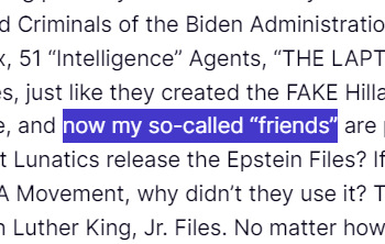 BlackstoneIntel's tweet image. Remember Trump's words.  Repeat them over and over until they sink in.  He says that "nobody" cares about the Jeff Epstein story, that people who talk about it are "selfish" and that those who won't let it go are only his "so-called friends" - not real ones. 

He is now trying to