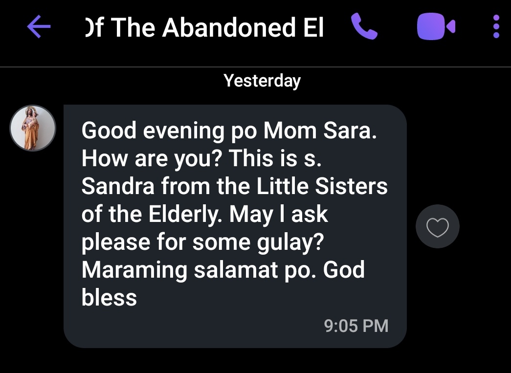 GulayDrivePH's tweet photo. LF: Gulay sponsors for the Little Sisters of the Abandoned Elderly!

Target: 5K

 Sr. Sandra messaged to ask for gulay, si ate @MammiLyn may PhP 5k worth of gulay available and we need your help to bridge this supply - demand gap 🥹

Gcash 09178777177

Thank you in advance 💕 https://t.co/r9OVH82k0O