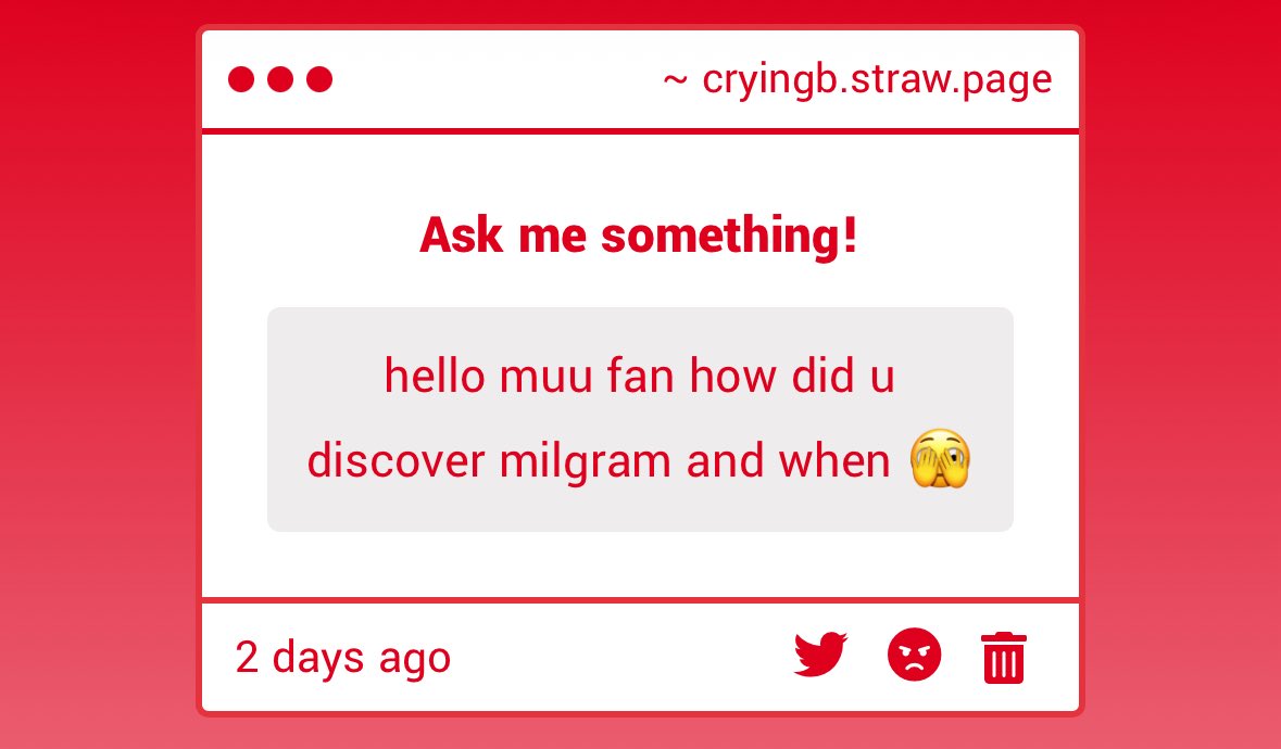 hmmm i became a fan 3 years ago (😥) around this time when t2 first started. seeing tweets about it made me actually interested in the series. but i first heard about milgram from the d4dj collab LMAOOOO