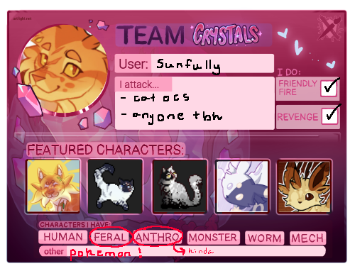 spottedscourge's tweet image. FOLLOW MY ART FIGHT!!! :3c
artfight.net/~sunfully