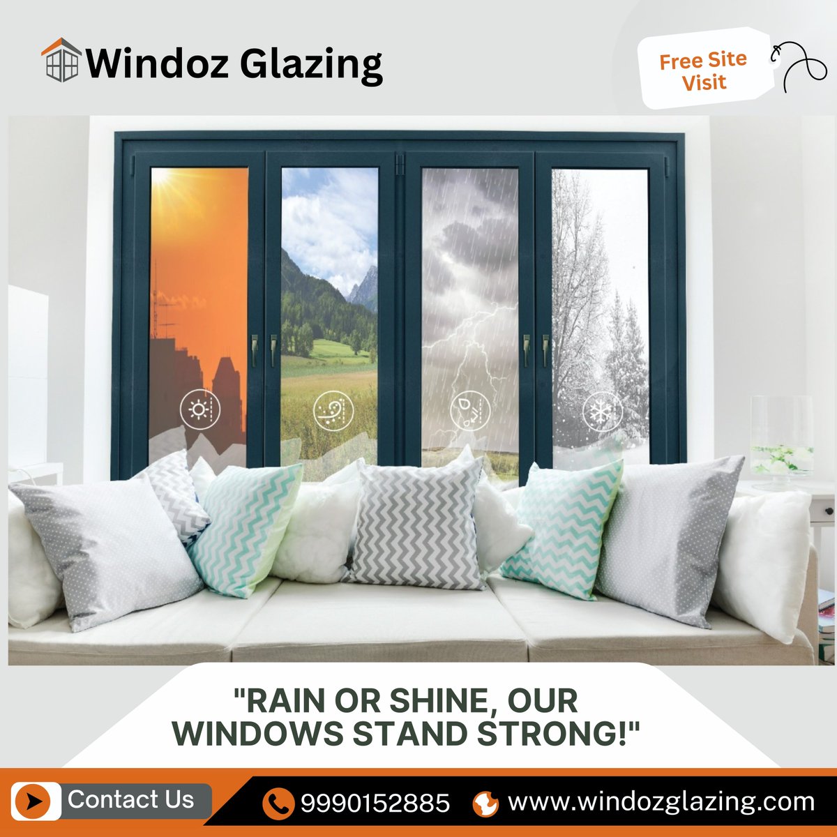 windozglazing's tweet image. Don’t let the weather wear you down. Our uPVC windows are built to resist wind, rain, and UV – keeping your interiors cozy and dry.
Perfect for Indian climate.

#WeatherProofWindows #uPVCDoors #WindowReplacement #WindozGlazing #NoLeak #AllSeasonWindows