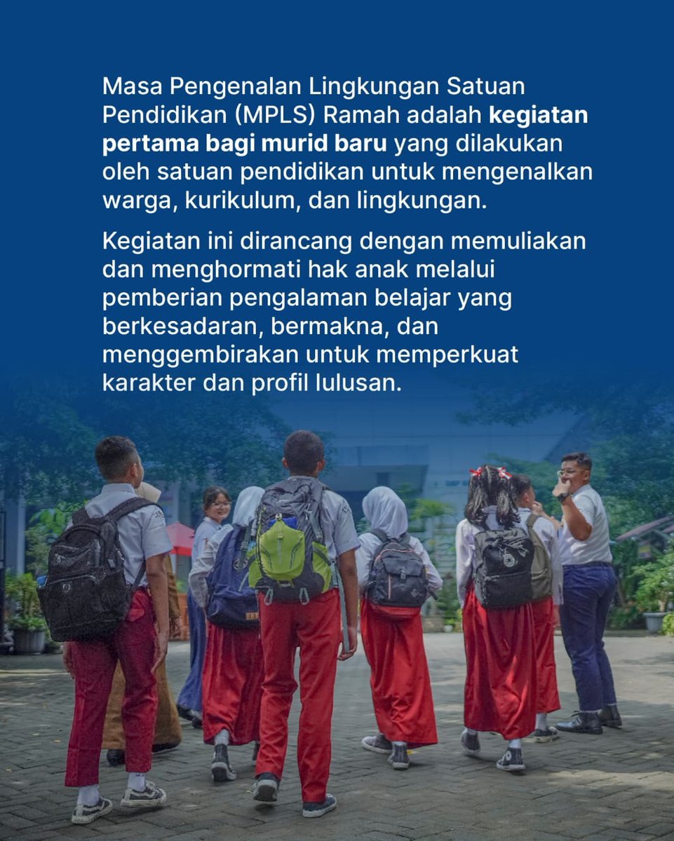 masa mpl merupakan kegiatan yang pertama di lakukan para murid  dengan pengenalan  kurikulum dan lingkungan  di sekolah dan di rancang untuk memuliakan  dan menghormati hak anak melalui pemberian pengalaman belajar yang bermakna &amp; menyenangkan 
#MPLSRamah
carapandang.com/news/read/mpls…