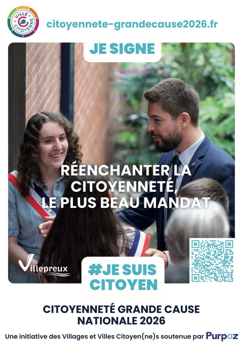 JBHamonic's tweet image. #14Juillet 🔵⚪️🔴
La #Citoyenneté comme #GrandeCausenNationale2026 🇫🇷
@Villepreux78 l’a fait en 2023, la France peut le faire en 2026.
🗣️L’appel de ➕ de 200 maires et élus.
✍️purpoz.com/project/la-cit…
👋
@EmmanuelMacron
@bayrou
@gerard_larcher
@YaelBRAUNPIVET
@BrunoRetailleau