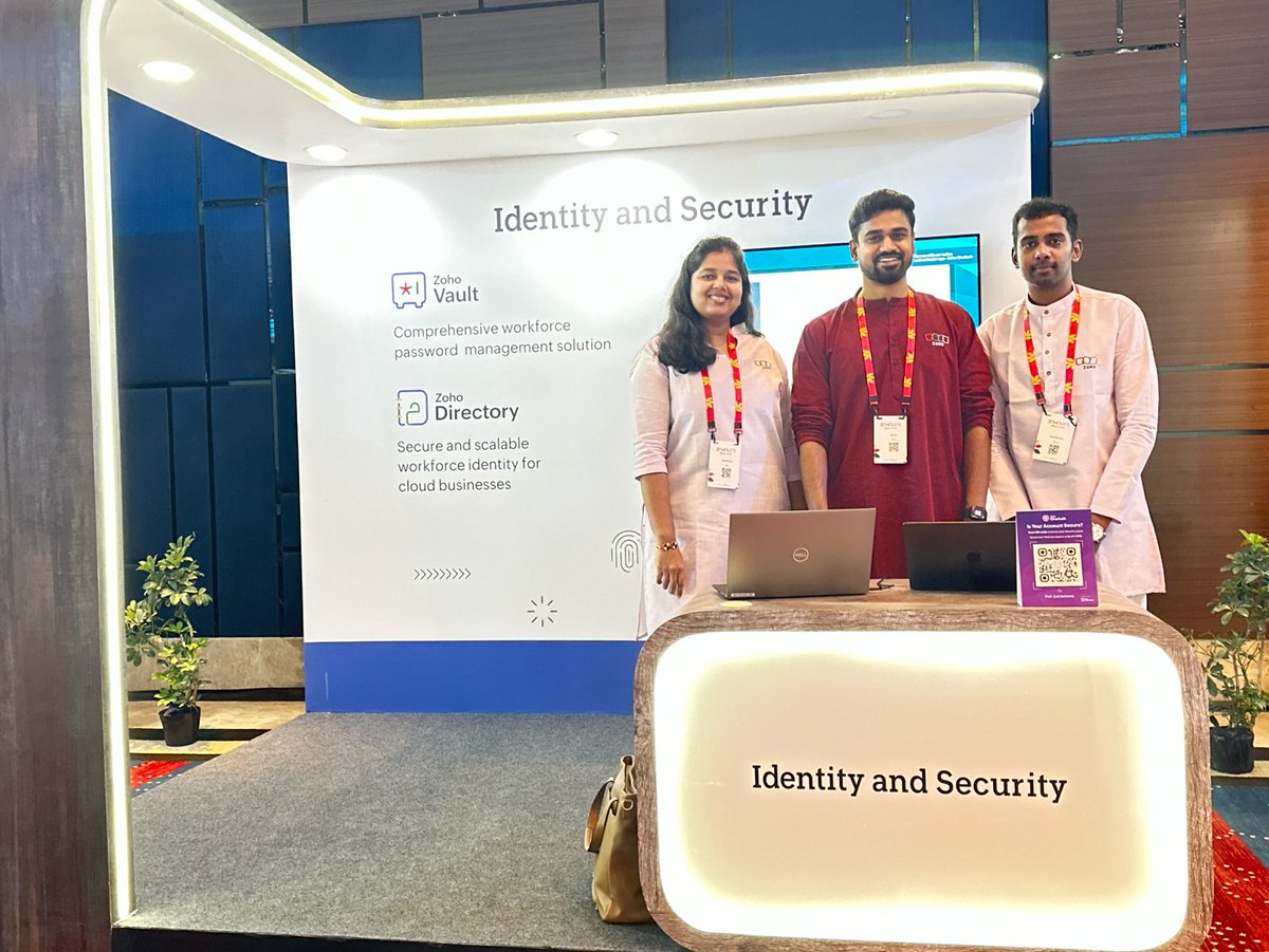 ZohoVault's tweet image. Vanakam Bengaluru!
#ZoholicsIndia2025 is live and bigger than ever! We're here, putting your workforce security front and center. ✅
Don't miss out! Drop by the Identity and Security booth to:
🤝 Connect directly with our product experts.
🔐 Discover how @Zoho brings all…
