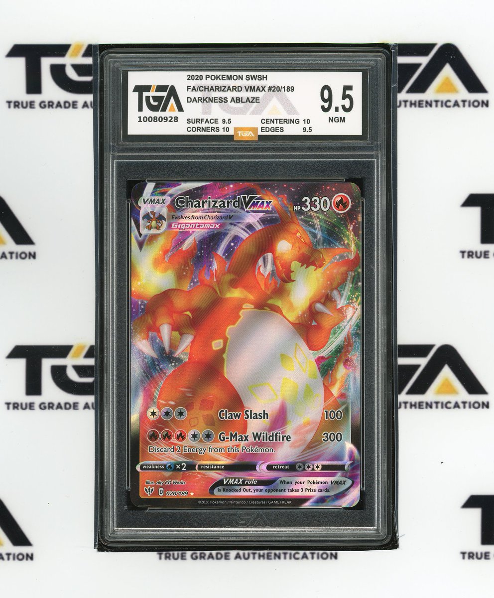 TgaGrading's tweet image. Canada’s Trusted Card Grading Just Leveled Up! 🇨🇦🔥
Check out this stunning 2020 Pokémon SWSH FA/Charizard, graded 9.5 NGM by TGA Canada 🏒
🔹 Surface: 9.5
🔹 Corners: 10
🔹 Edges: 9.5
🔹 Centering: 10

 📩 Ready to grade your collection?
#CardGradingCanada #GradedCards #TGA