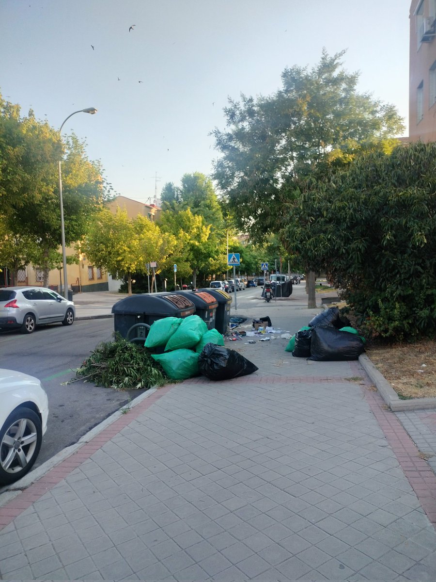 AVVBarrioMosca's tweet photo. @Lineamadrid @jmd_usera Otro de nuestros puntos negros fijos donde además ardió un contenedor. Calle Cuesta con Ernestina Manuel de Villena #usera #warripop #rutadelacaca Lleva todo el finde así y hoy esparcido 😵‍💫 @policiademadrid https://t.co/O339oGfNsI