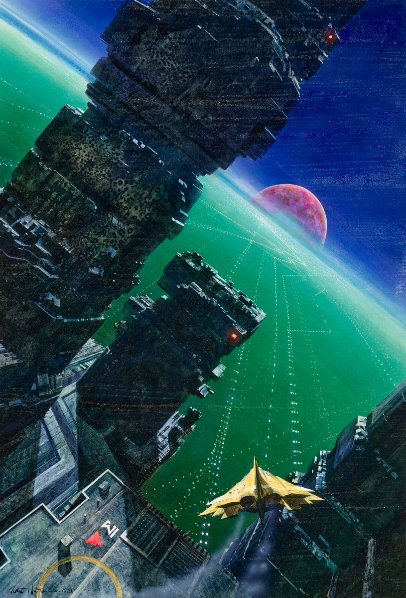 HumanoidHistory's tweet image. John Harris's cover art for "Ender's Game" by Orson Scott Card, 1985.