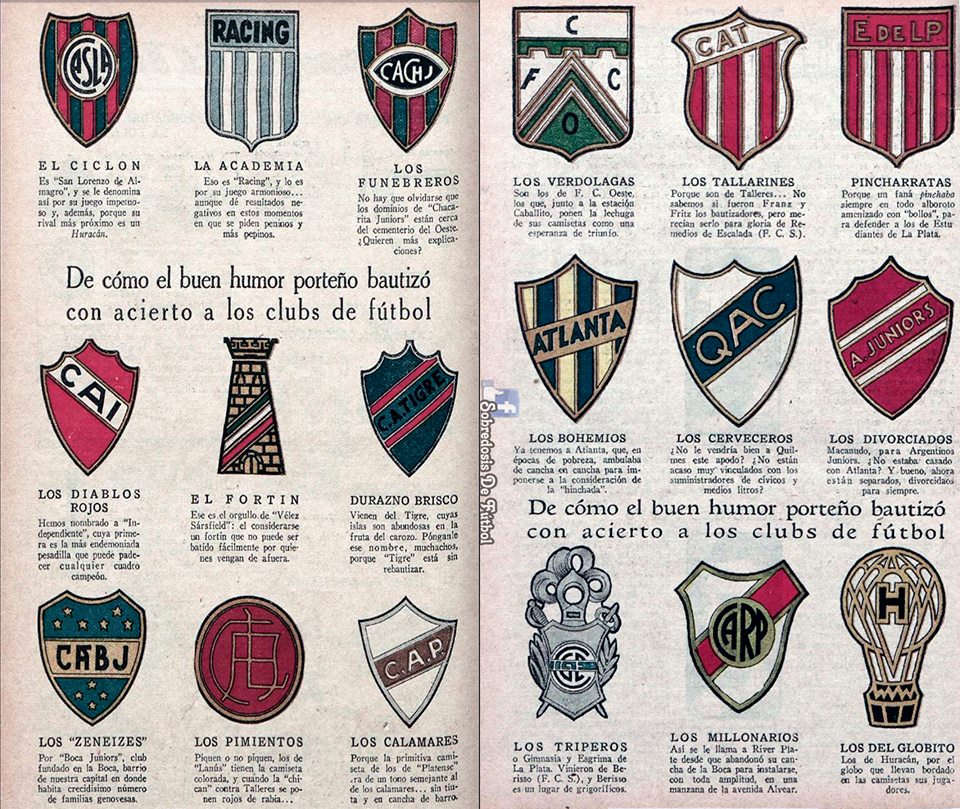 DePrimeraa's tweet photo. 🔙🇦🇷 Así eran los escudos y los apodos de los clubes hace casi 100 años atrás, algunos se mantienen y otros cambiaron con el correr de los años. https://t.co/dYhaoI0PTO