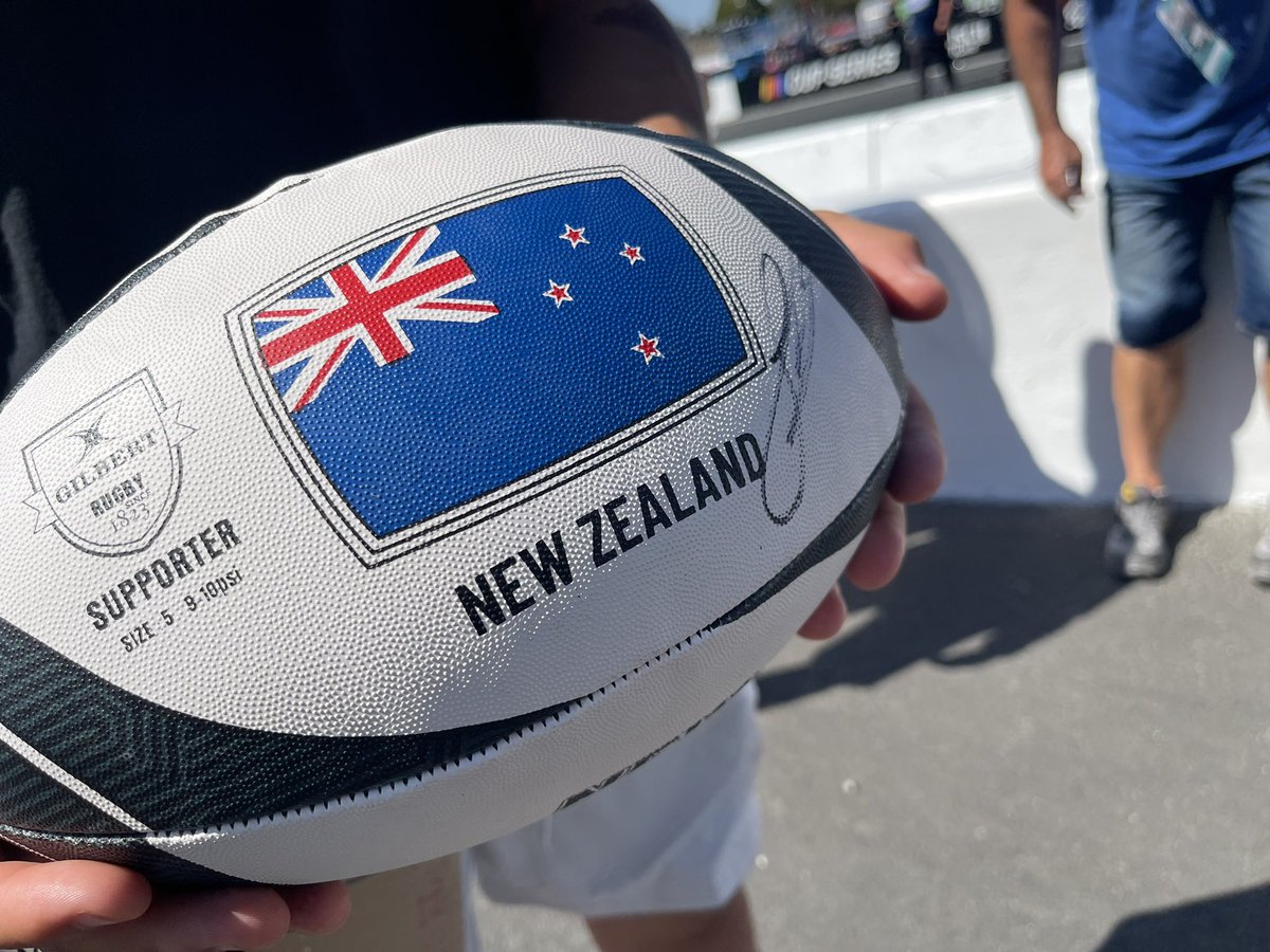 It bounced off of one man’s shoulders and I almost ran to grab it… but, I wouldn’t kick the ball into the stands either, because… “wind”.

 <a href="/shanevg97/">Shane van Gisbergen</a> l #SVG #Sonoma #SaveMart350 l <a href="/TeamTrackhouse/">Trackhouse Racing</a> 🥝