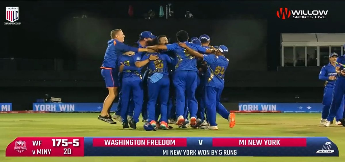 Rasmalai😋 (@bhuvihh) on Twitter photo MINY are the new champions of Major League Cricket, after losing 6 out of the first 7 games
Iss Team ki baat hi alag hai <a href="/mipaltan/">Mumbai Indians</a> <a href="/MINewYorkArmy/">MI Fan Army™</a> #WFvMINY #MLC2025 MINY are the new champions of Major League Cricket, after losing 6 out of the first 7 games
Iss Team ki baat hi alag hai <a href="/mipaltan/">Mumbai Indians</a> <a href="/MINewYorkArmy/">MI Fan Army™</a> #WFvMINY #MLC2025