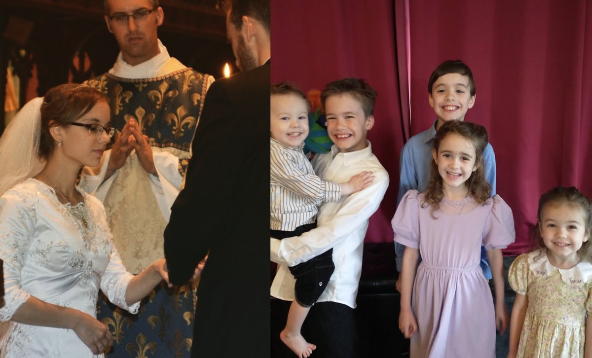 DSDOConnor's tweet image. 12 years ago today vs. now. God is good.
"... the one blessing
not forfeited by original sin
nor washed away by the flood."
—Catholic Order of Celebrating Matrimony