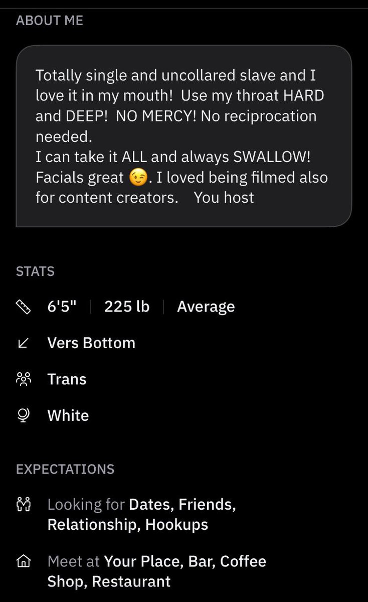 214slave's tweet photo. Like if you have seen my profile on Grindr.   RT if not but would like to 
#DallasGays #GayDallas
#DFWGays #DallasGayBoys 
#Dallasbottom #Dallascocksucker #unhung https://t.co/HzwwwcFncm