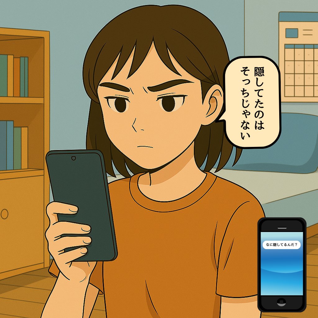 【100日後に夫婦を離婚させたい娘の物語：71日目】
父がLINEで問い詰めてくる。真実は、黙っていても腐ることはない。ただ、臭いがするだけだ。
