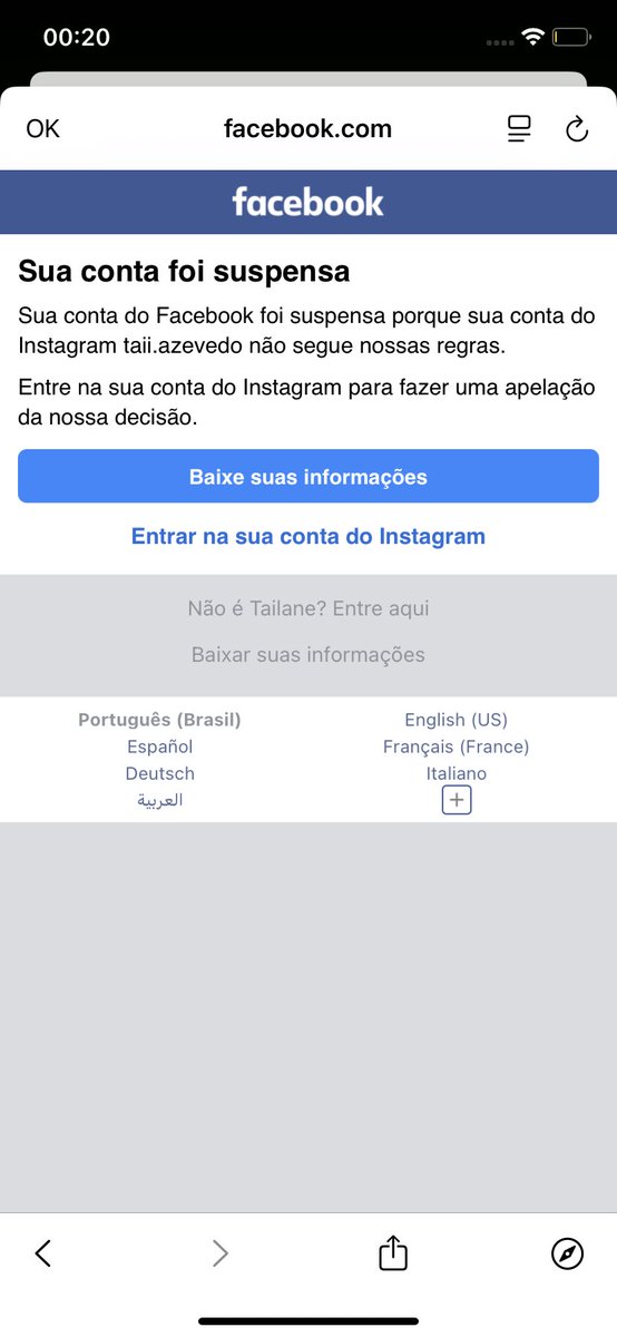 comentstai's tweet image. Isso foi claramente erro do sistema ou denúncia falsa.
Peço ajuda urgente.
@instagram @Meta
#InstagramHelp #ContaBanida #MetaSupport