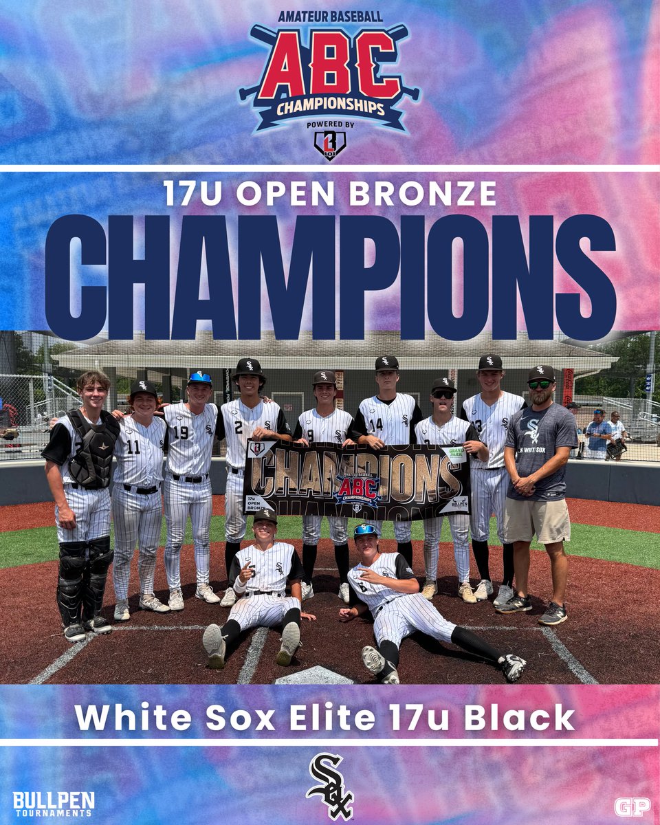 Congratulations to the 17u Open ABC Champions!

🥇Gold- Elite Baseball Training- Ankney
🥈Silver- Rhino 17u Vero
🥉Bronze- White Sox Elite 17u Black