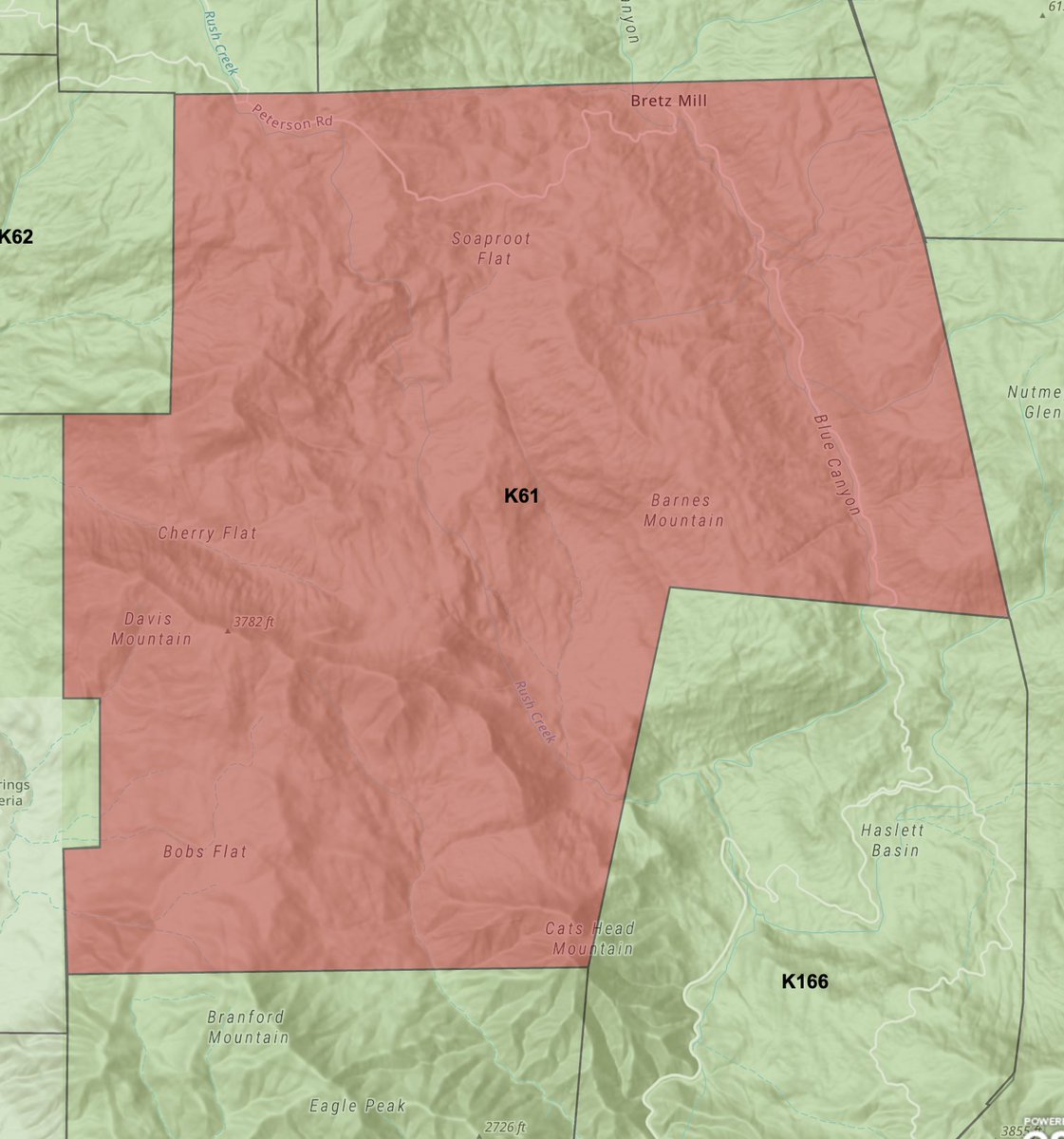 InfernoWatch24's tweet image. UPDATE (#MaxFire): there are evacuations for this fire; they consist of some camp grounds in evacuation zone K61. The map can be seen below.