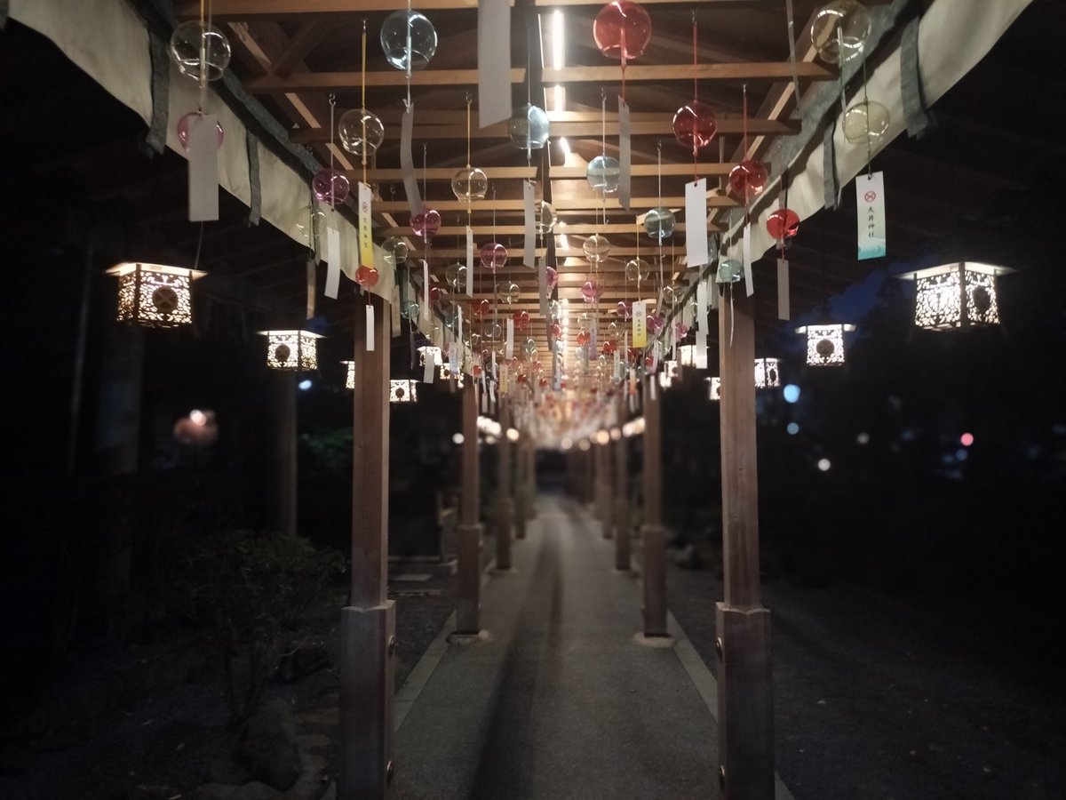 mlit_nagashima's tweet image. 島田市の大井神社の風鈴奉納の様子です。
６月１日から８月３１日まで開催しており、
6月２０日まで風鈴の奉納の受付となっております。
奉納期間中は、特別な『風鈴御朱印』が頂けるようです。
夜はライトアップしていますので、夏の風が奏でる風鈴の音を楽しんでみませんか。
＃風鈴＃大井神社
