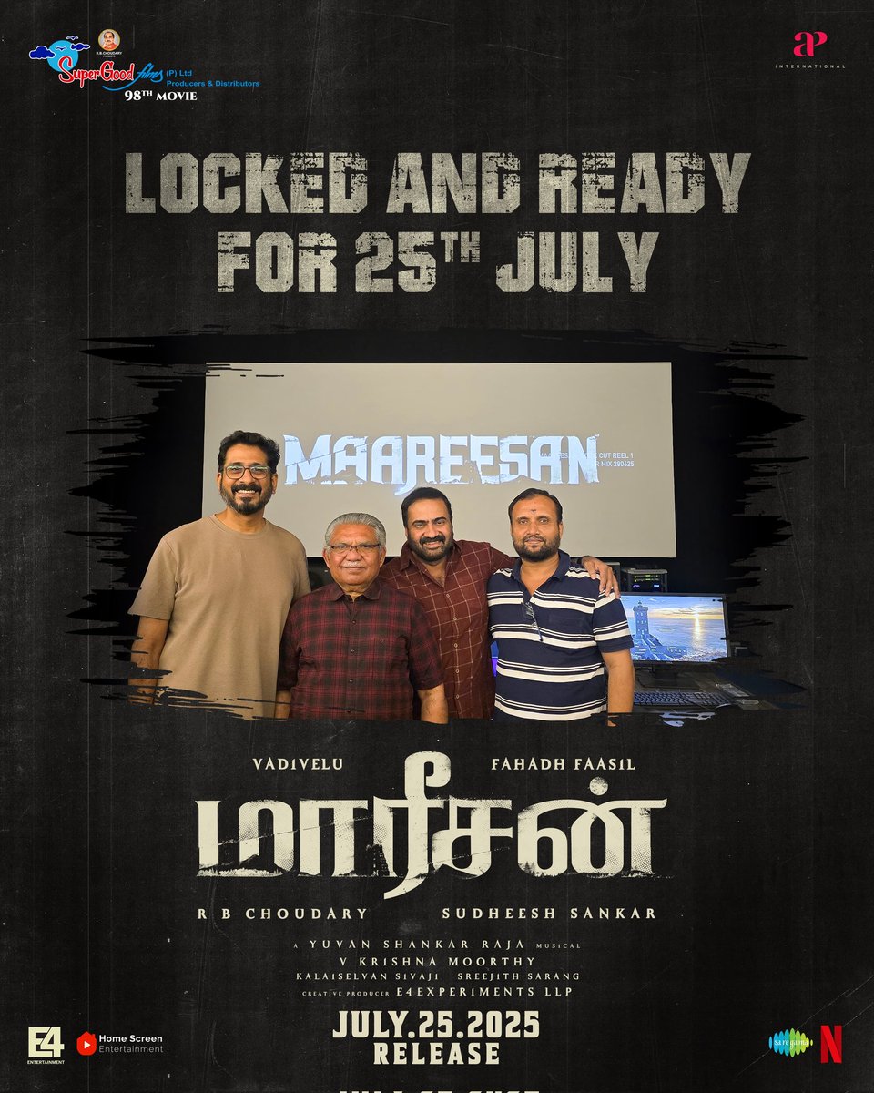 Locked. Loaded. And Ready to Roar. 
The wait is almost over, Witness #FahadhFaasil &amp; #Vadivelu starring #Maareesan in big screens from July 25th!
#MaareesanFromJuly25
A <a href="/thisisysr/">Raja yuvan</a> Musical 
Produced by <a href="/SuperGoodFilms_/">Super Good Films</a> 
#FaFa #SudheeshSankar <a href="/actorvivekpra/">Actor Vivek Prasanna</a> Five Star   <a href="/proyuvraaj/">Yuvraaj</a>
