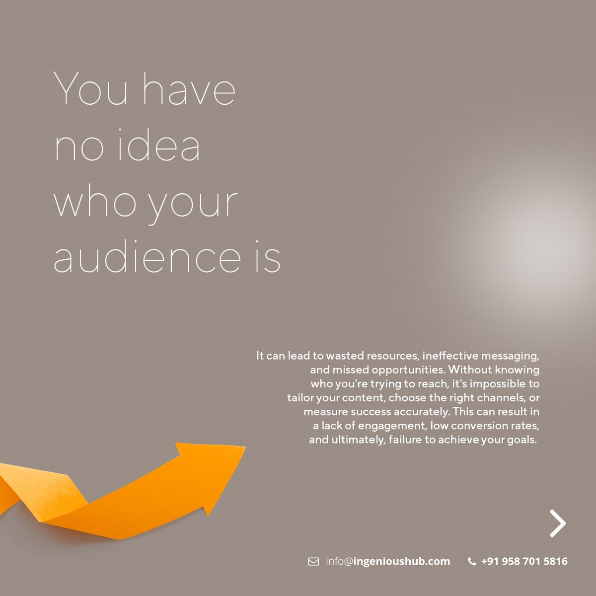 IngeniousHub's tweet photo. You don’t really know who you’re marketing to.
“Everyone” isn’t a strategy.
🎯 Great brands speak directly to the right people.
#BrandStrategy https://t.co/1YZkG0XuDy