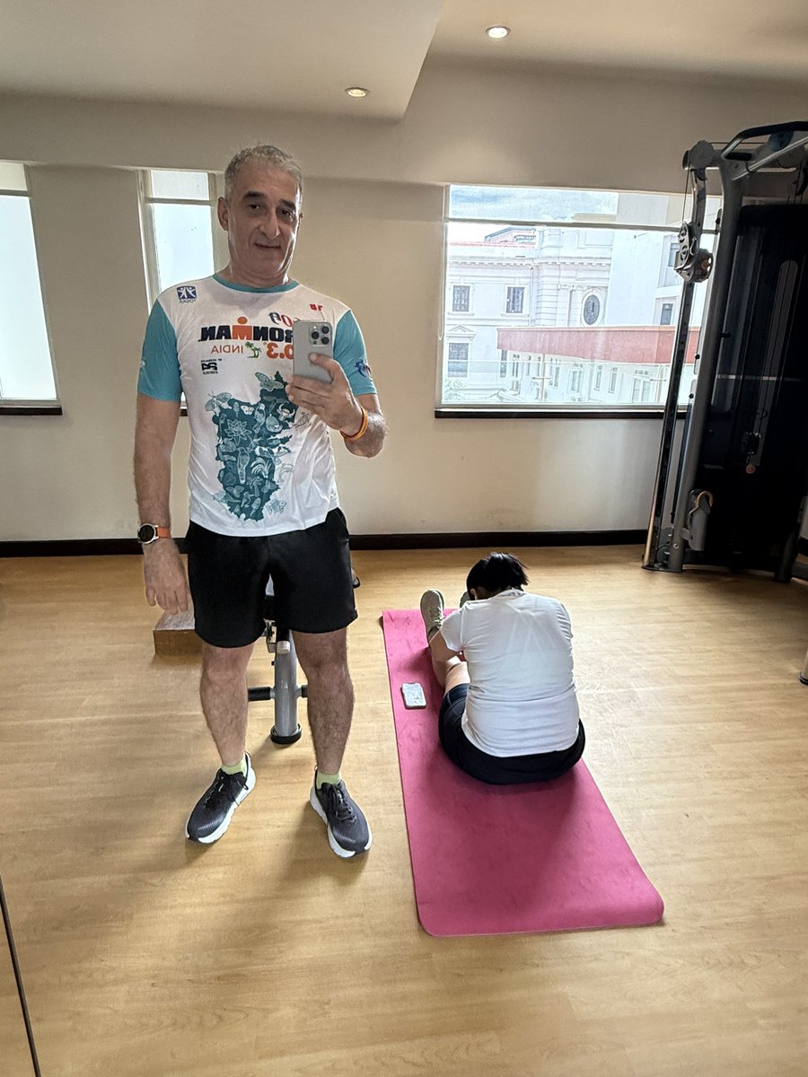 adilnargolwala's tweet image. Treadmill intervals at the Kathmandu Marriott - surprisingly killer humidity even inside the gym - made a major splash 💦 on the surroundings