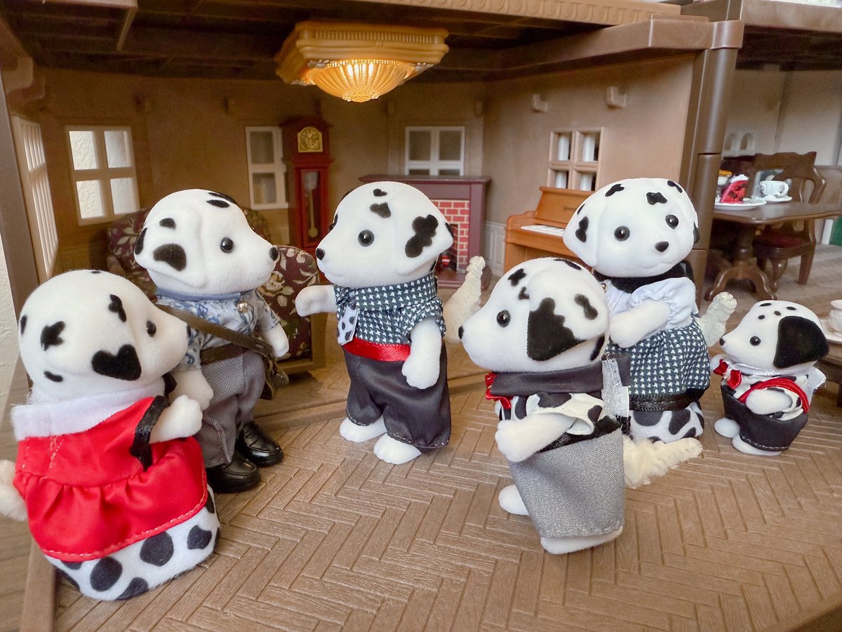 kumotan0101's tweet image. ダルメシアンファミ、ついにジョンお兄さんと再会🐾