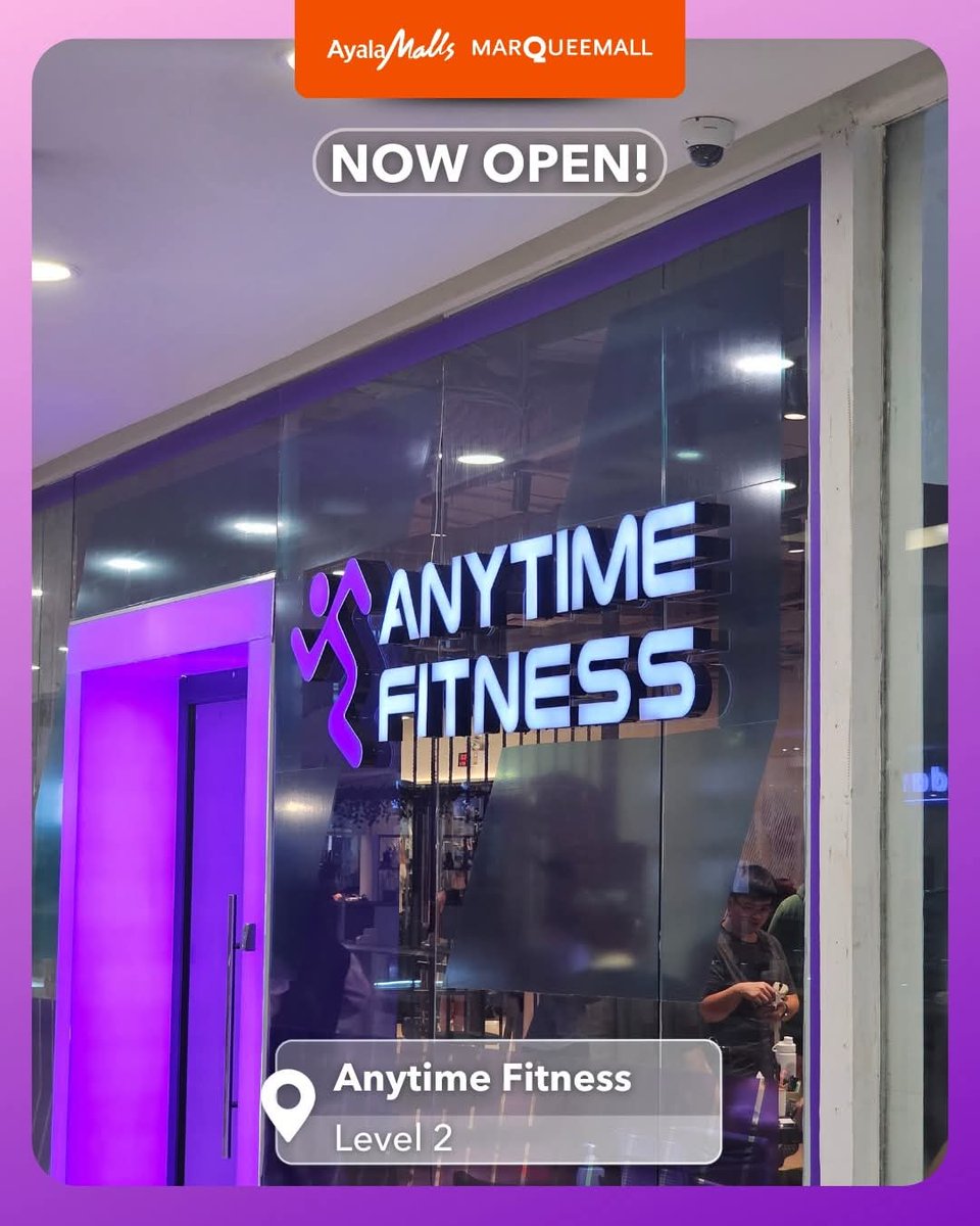 marqueetweets's tweet photo. It's the perfect time to start your fitness journey! Anytime Fitness is NOW OPEN at Level 2, MarQuee Mall 💜 

Recipients of the free 7-day trial pass during Mall Into Shape may now avail from 10AM to 9PM daily. Just bring the voucher given to you during the event. https://t.co/PWXNo1uB5A
