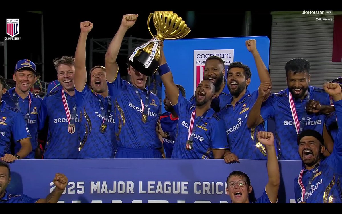 THIRD T20 TITLE FOR CAPTAIN POORAN WITH MI FRANCHISE...!!!!

- Only Rohit has more, with 6 Trophies 🤯