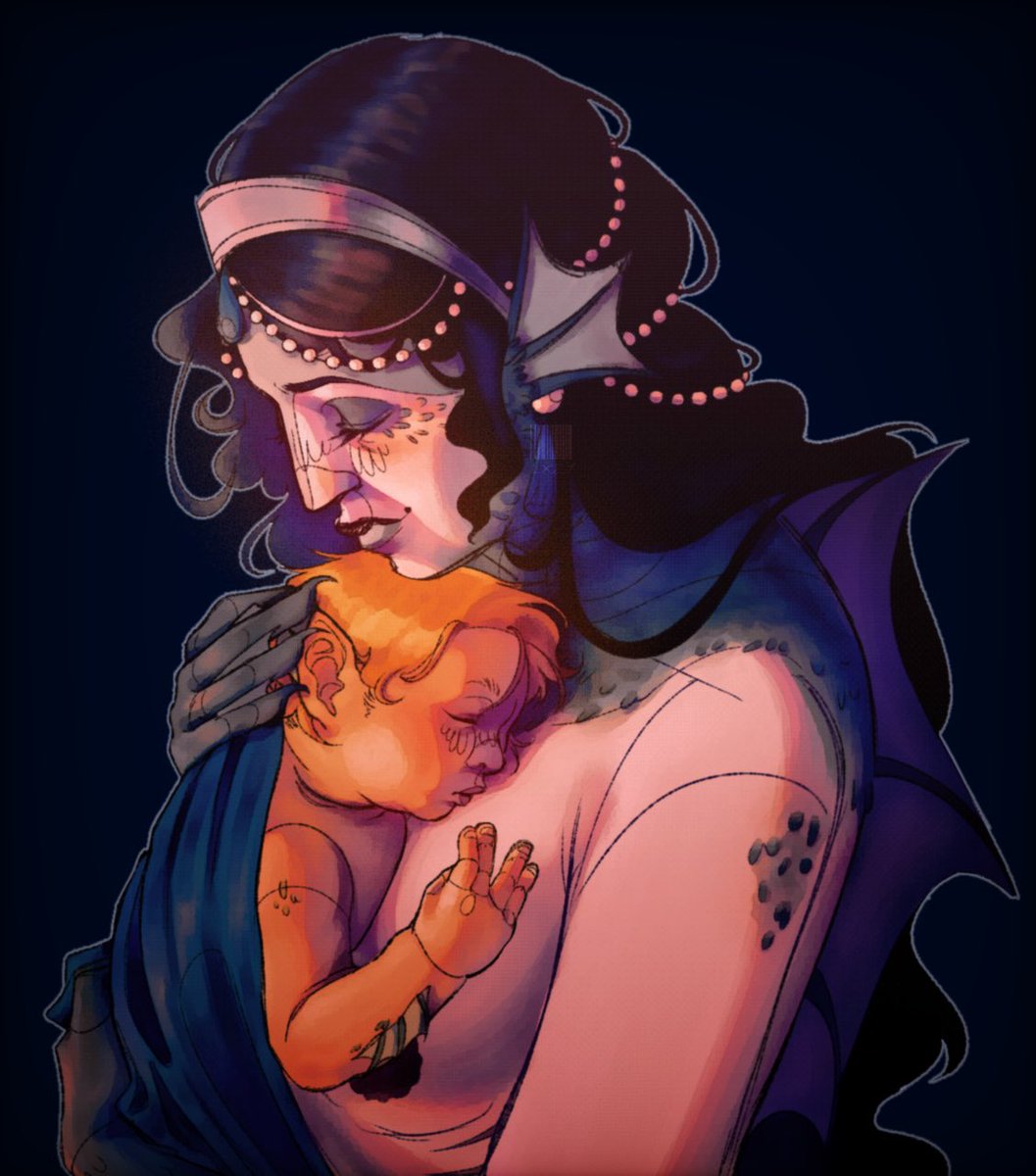 Ellitzzz_wewe's tweet image. Thetis and her baby, Achilles.
#GreekMythology
