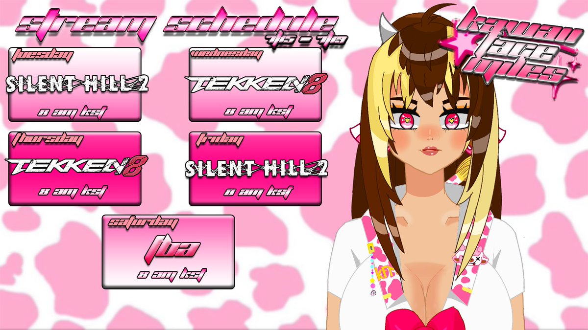 LEMME HEAR YA MOOOOOO🐮✨❤️

Stream Schedule for the week ending in 07/19~

Twitch - twitch.tv/kawaiifacemiles
YouTube - youtube.com/@kawaiifacemil…
All other Socials - kawaiifacemiles.carrd.co
Ref Sheet - x.com/KawaiiFaceMile…