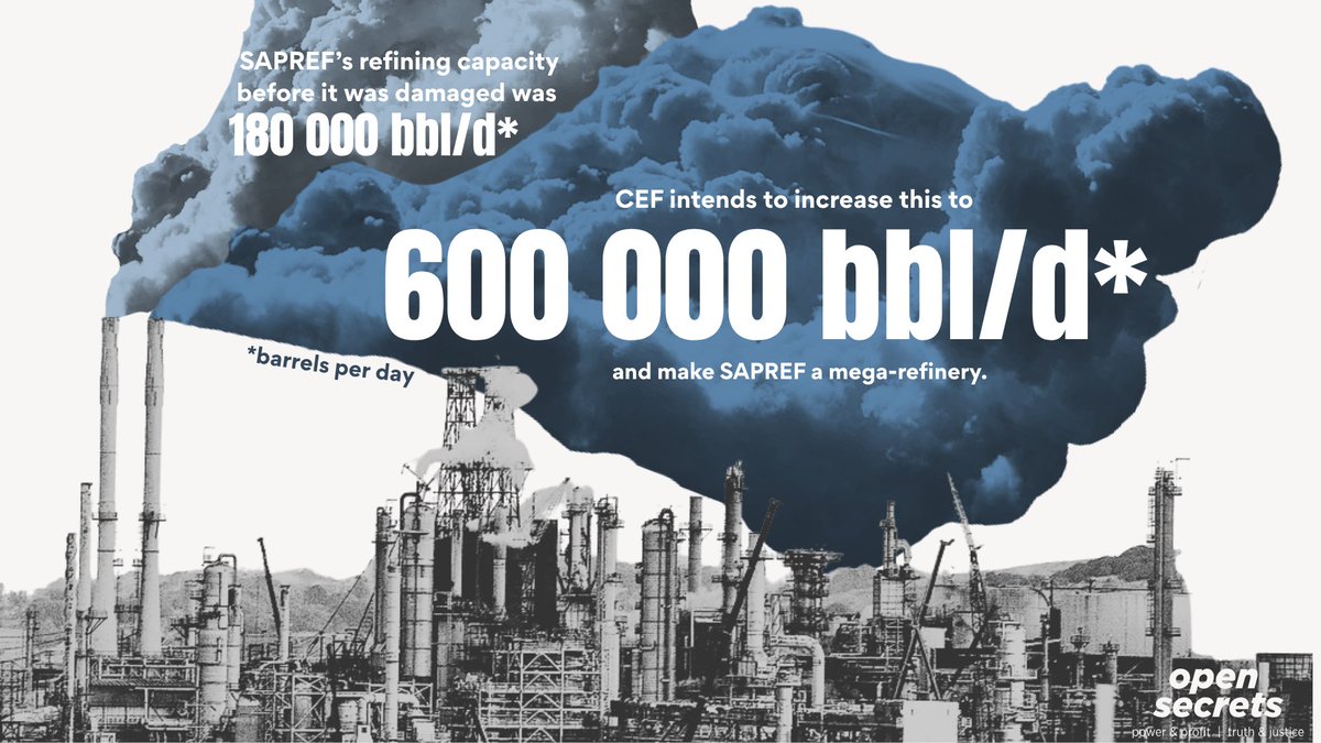 OpenSecretsZA's tweet image. South Africa’s Central Energy Fund just acquired the SAPREF oil refinery in Durban from Shell and BP for R1—but with zero clarity on environmental liabilities! Decades of leaks, fires, and flood damage are now CEF’s problem while Shell and BP walk away clean.…