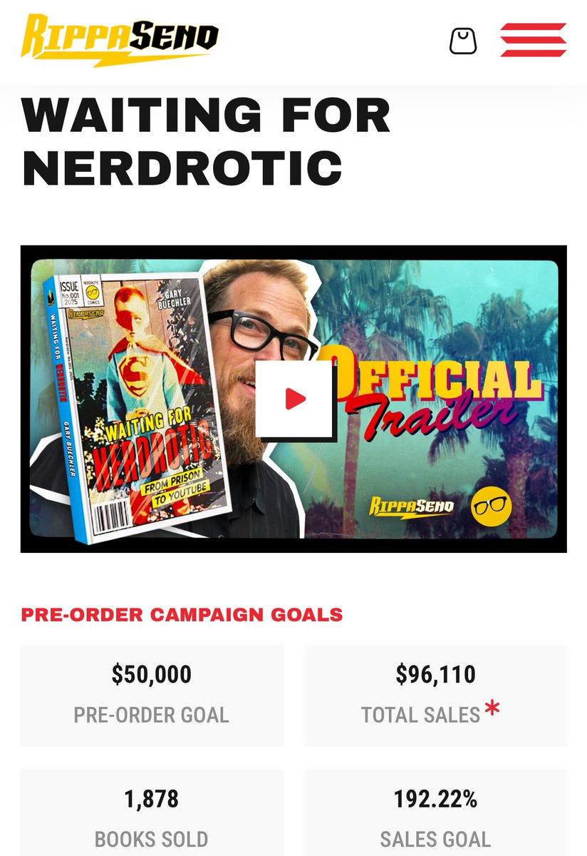 Unearthing_USA's tweet image. I have a sneaking suspicion .@Nerdrotics @EricDJuly myself and a whole lot of other people are going to wake up tomorrow and see the @RippaSend campaign of Waiting For Nerdrotic sitting at $100K or higher.