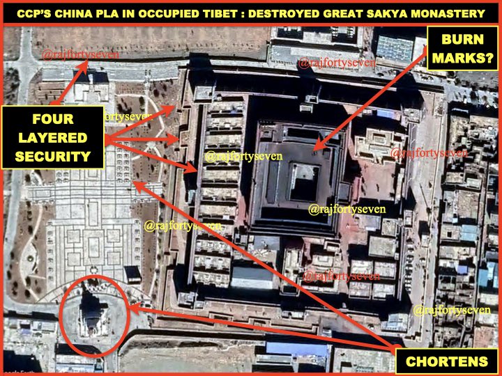 rajfortyseven's tweet photo. #CCP #China’s brutal occupation of #Tibet saw #SakyaMonastery being destroyed totally in 1959.
More recently new monastery built by #CCP.
It was also burnt twice along with massive literature in last decade.
@ChinaSpox_India is lying through her teeth.
#PathologicalLiar! https://t.co/vhKbLgFmzp