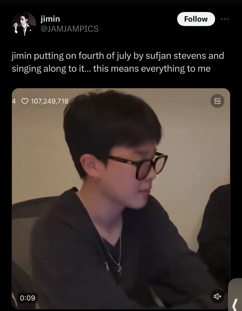 dollfolders's tweet photo. remembering that jimin has always been a sufjan steven fan 🫂 https://t.co/y2lZA3FMe4