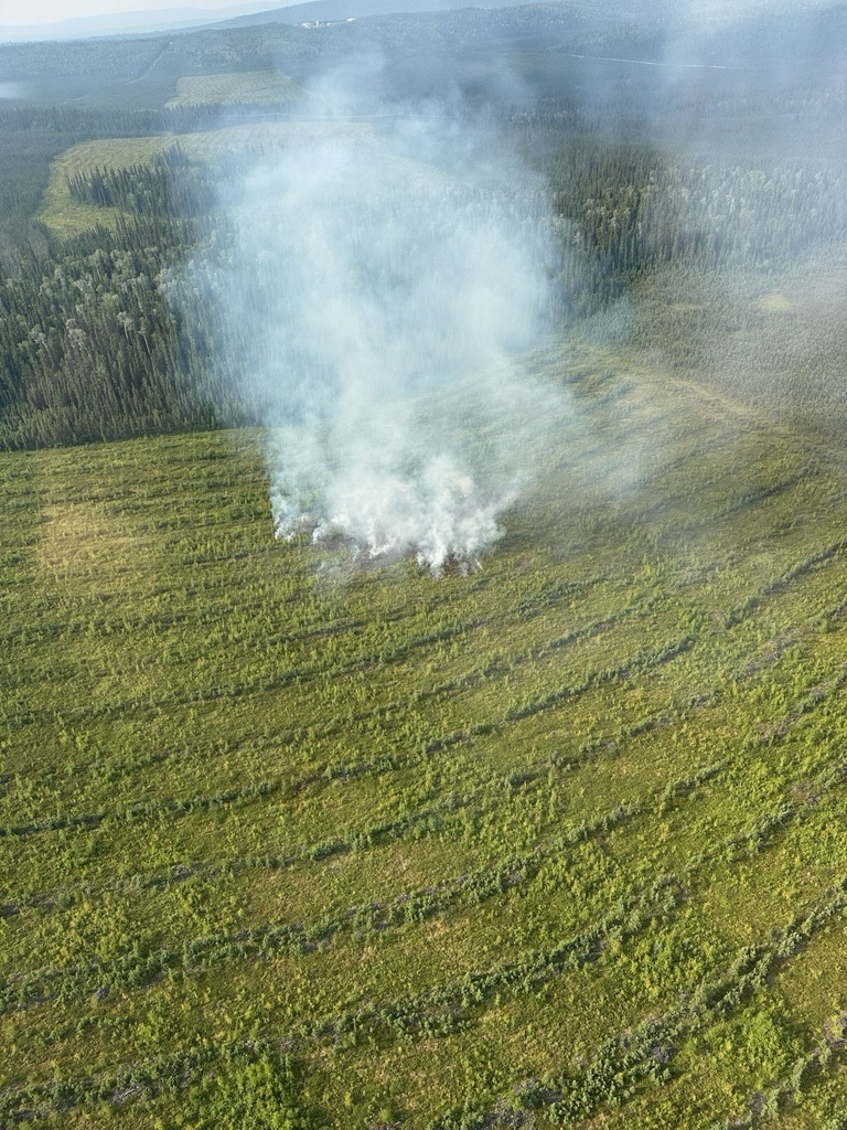 AK_Forestry's tweet image. Firefighters are currently responding to a new fire start, called the #JohnsonFire, 4.5 miles east of Salcha and 2 miles south of Johnson Road. For updates, visit AKFireInfo.com 

#2025AlaskaFireSeason #Fireyear2025