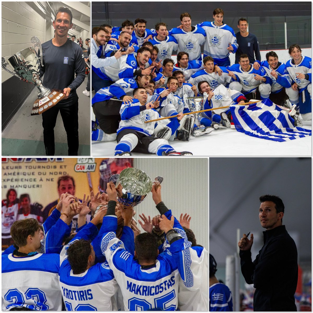 Spiros_Anastas's tweet image. Proud to coach the Greeks who won this year’s Challenger Series! 38 Greek-North American young men answered the call over two legs in Chicago &amp;amp; Montreal to rep their heritage &amp;amp; families. Thanks to 🇱🇧 🇵🇷 🇯🇲. What a journey! Μπράβο παιδιά! Ζήτω Ελλάς! 🇬🇷 🏒 #Φιλότιμο #Philotimo