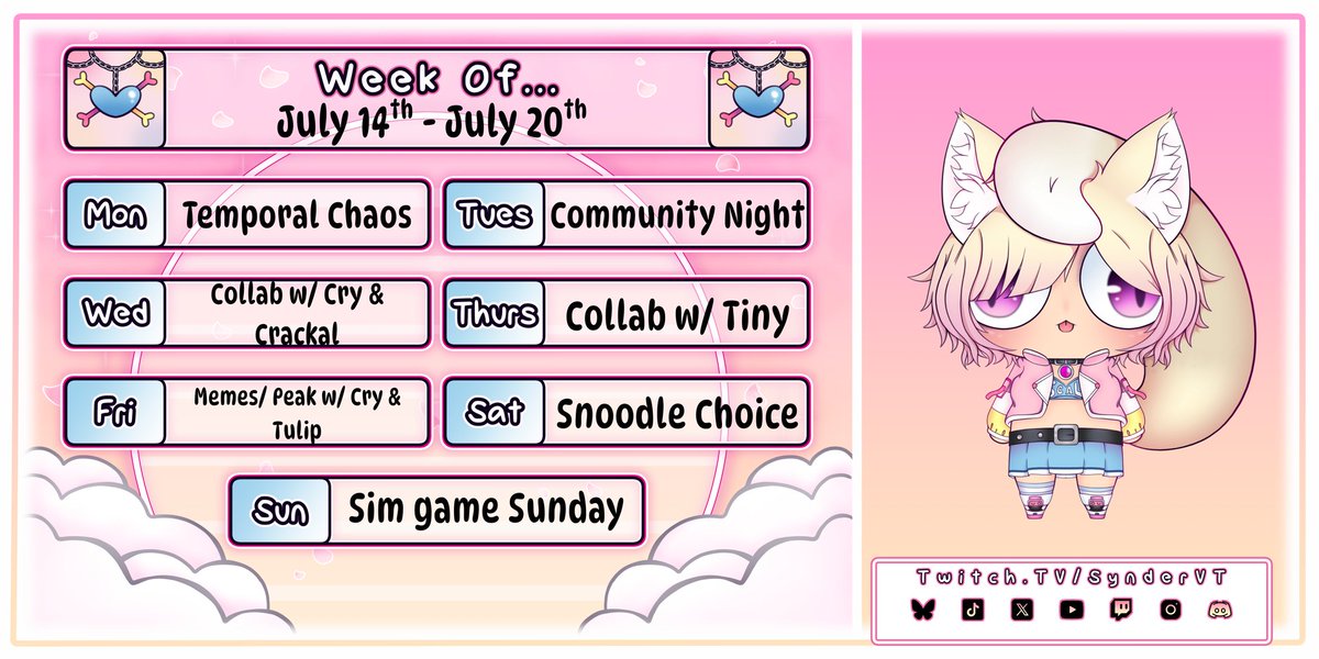 Hiya Familiars! Here is our Plans for the week! (new schedule template by the amazing iTinyNyan ) Hope you all have a wonderful week!
