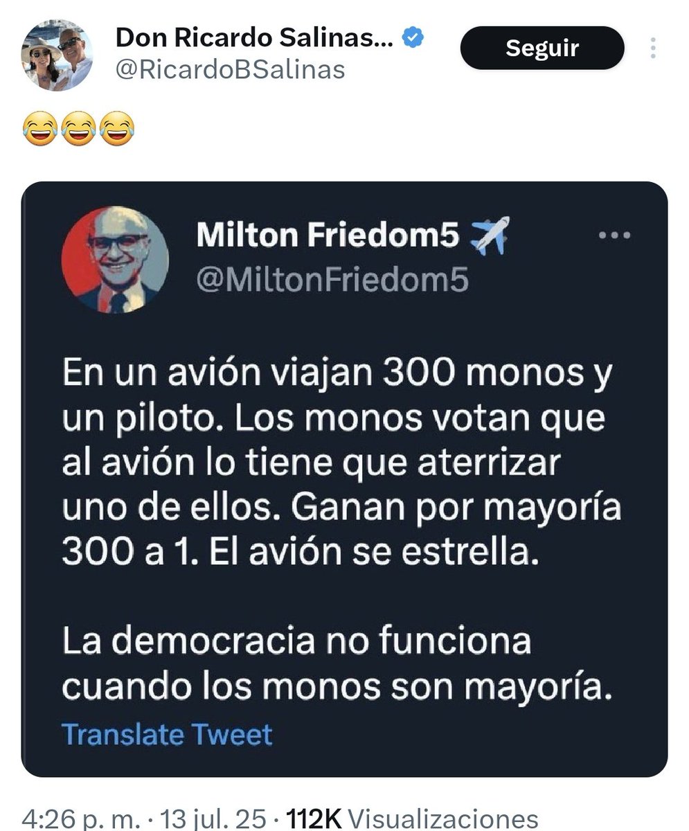 Salinas Pliego cree que comparte algo gracioso. Lo que no ve es el desprecio a los ciudadanos escondido detrás de una broma para idiotas.