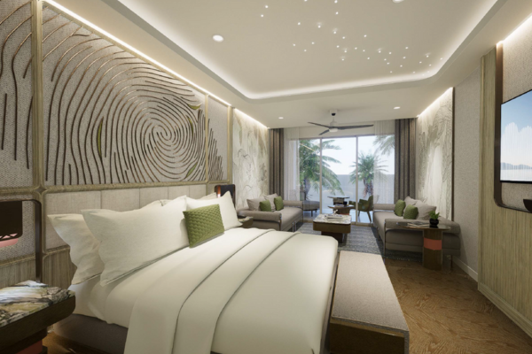 Today the rooms &amp; suites of the new Vatu Talei 5* resort were unveiled! Due for completion late 2026, VT will feature 127 rms, 30 2br apts and 18 exclusive penthouse suites. Cannot wait for this resort to open - another great step fwd for our industry and investment in #tourism!