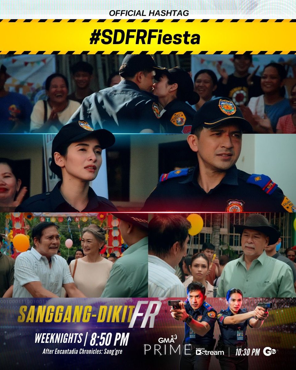 🎊 HAPPY FIESTA! 🎉

Taympers muna sa bakbakan at ilangan dahil good vibes muna tayo for tonight (sana 🙏)!

Abangan sa #SanggangDikitFR, mamayang 8:50 PM sa GMA Prime at sa Kapuso Stream, habang 10:30 PM naman sa GTV.

Official Hashtag: #SDFRFiesta