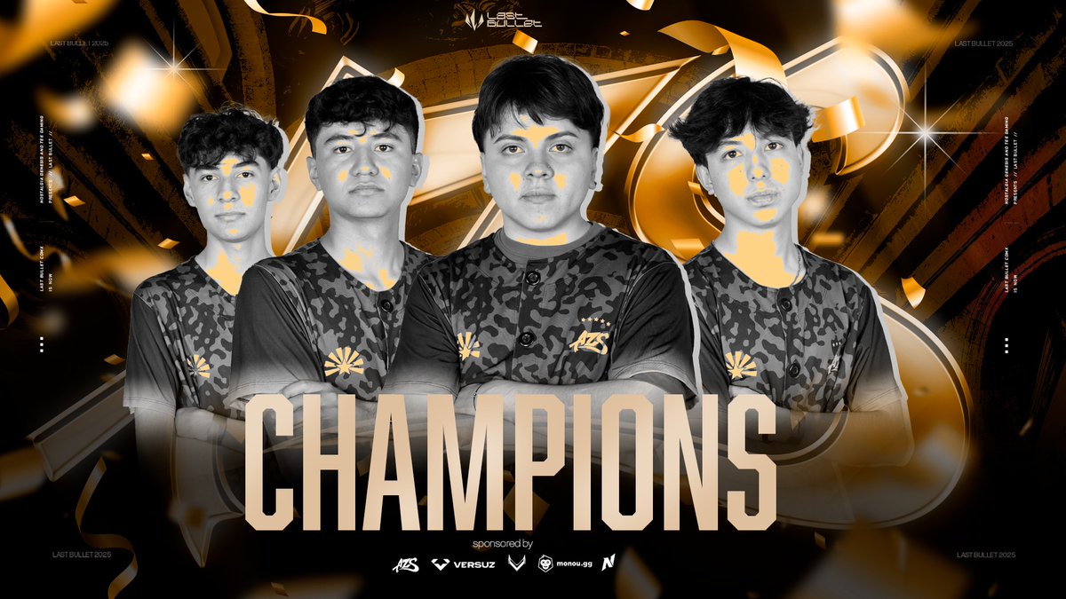 🏆🔥 Arizona Sunshine junta sus 6 estrellas y se corona campeón de Last Bullet.
<a href="/AZs_Org/">Azs Org</a> fue, jugó y ganó.
Hoy acaban de hacer historia.

Presentado por:
<a href="/TeeGamingOrg/">Tee Gaming</a>
<a href="/NostalgiaGnesis/">𝐍𝐨𝐬𝐭𝐚𝐥𝐠𝐢𝐚</a>

Patrocinadores:
<a href="/AZs_Org/">Azs Org</a>
<a href="/Monougg/">Monou</a>
<a href="/VersuzGaming/">VSGaming</a>

#GearsOfWarReloaded #Gears5 #Esports