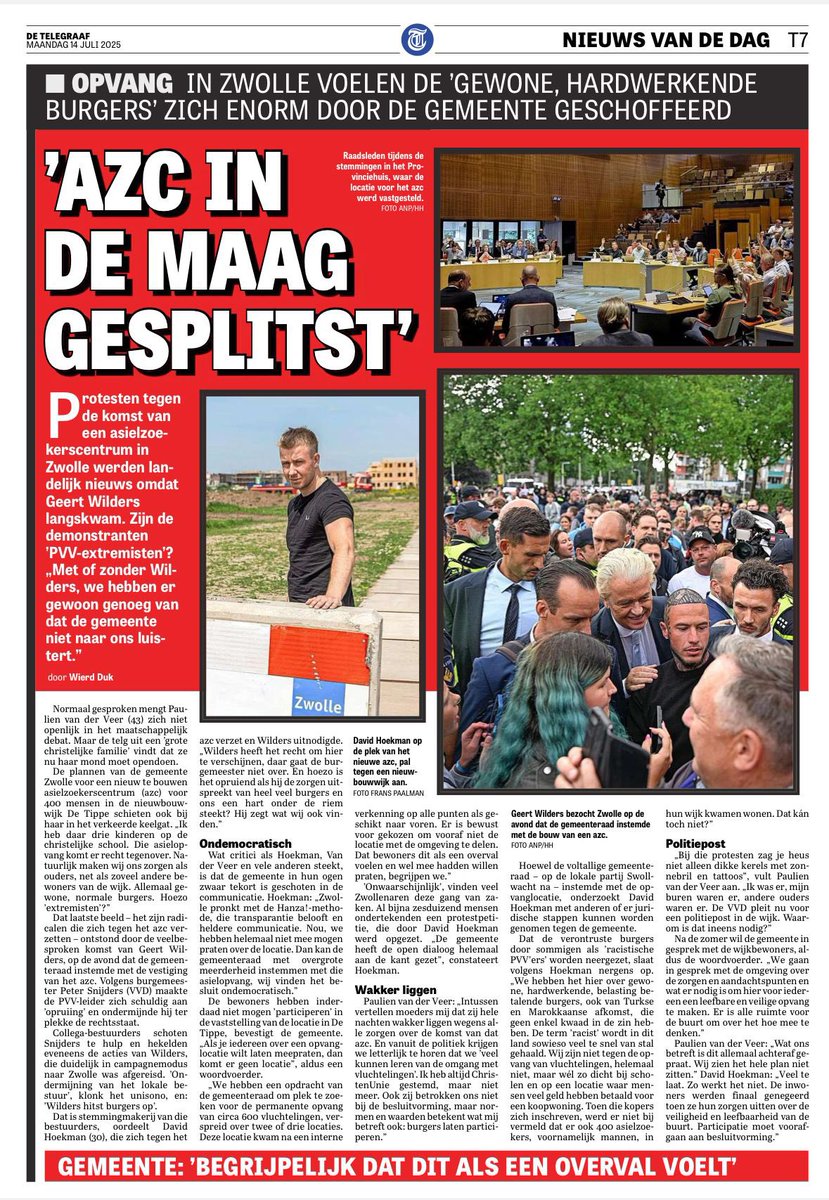 De grens is bereikt!

Géén AZC’s meer!

Nederland AZC-vrij!

#PVV #PVVOP1 #StemPVV