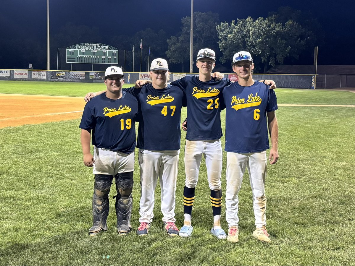 Laker Legion defeats Byron 12-2 in 5 innings to close out the Gopher Classic!

Sam Motzko threw a complete game with 5 Ks! Noah Wagner had 3 hits! Miles Olson had 2 hits! Logan Florek scored a run and caught the final inning behind the plate!