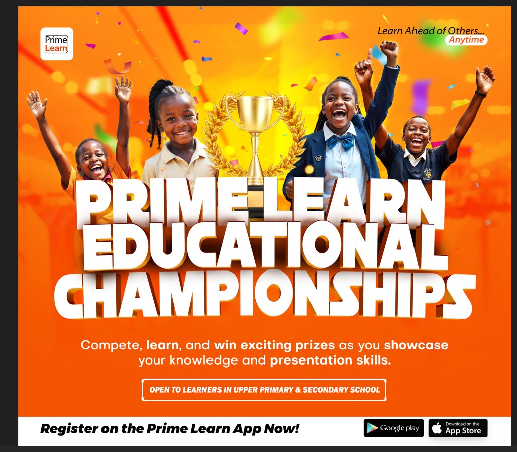 PrimelearnApp's tweet image. π Think you're a champion? Prove it!
Join the Prime Learn Educational Championships, compete, and WIN amazing prizes! ππ
Open to Primary & Secondary learners.
π² Register now on the Prime Learn App!
#PLECs #PrimeLearn #StudentChampions #LearnAheadOfOthers #EdTechUG