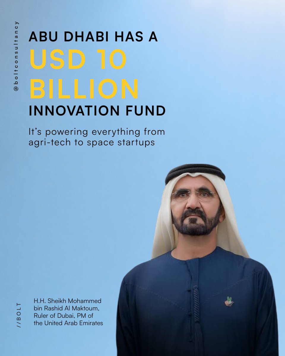 BoltConsultancy's tweet photo. Think you know innovation in the UAE?

From launching the first Minister of AI to funding future-facing industries, the UAE is quietly (and not so quietly) shaping the next era of tech, sustainability, and entrepreneurship.

#InnovationUAE #BOLTinsights #Future #BOLTconsultancy https://t.co/OLKmsjM6kT