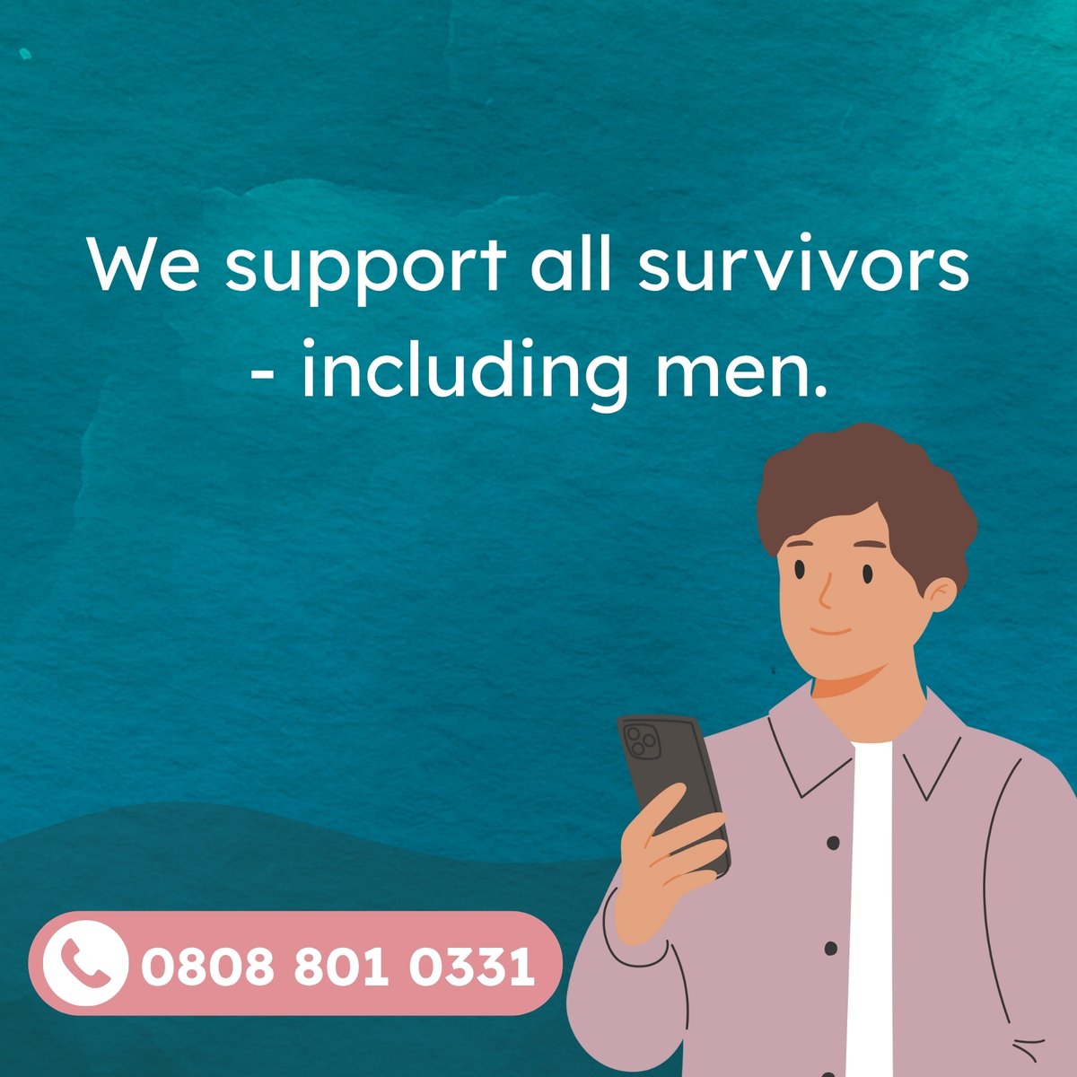 NAPAC's tweet image. Many male survivors of childhood abuse carry not only the trauma of what happened, but also the weight of silence.

We offer a safe, non-judgemental space for all adult survivors, including men, to talk and feel supported - without shame or pressure.